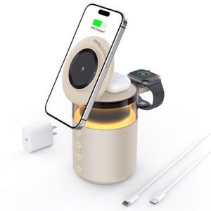 Gradetek Chargeur Induction Rapide 4 en 1 Chargeur sans Fil pour iPhone