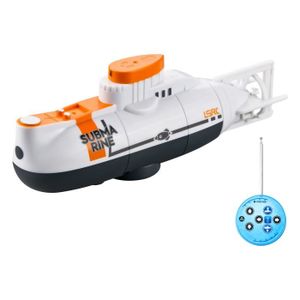 MAQUETTE DE BATEAU BLANC-Jouets électriques de bateau de plongée télécommandé, modèle de soleil sous marin RC aste