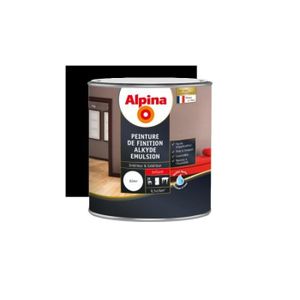 PEINTURE - VERNIS Peinture Alpina Alkyde emulsion satin 0,5L Noir