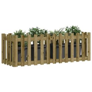 JARDINIÈRE - BAC A FLEUR Atyhao Lit surélevé de jardin design de clôture bois de pin imprégné A832496 84530