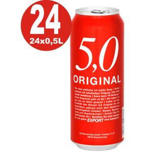 BIERE 5.0 Original Export 24x0,5L canettes 5.2% Vol Bière en conserve bon marché