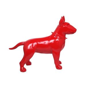 / Pet Gifts D/émarquer Home Decor H19/ cm com Grande Bull Terrier Debout Painted Bronze Sculpture en r/ésine/ Prezents