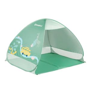 TENTE TUNNEL D'ACTIVITÉ BADABULLE Tente anti-UV bébé, grande tente de plage, haute protection solaire FPS 50+, système pop-up, vert