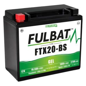 BATTERIE VÉHICULE Batterie Fulbat GEL SLA FTX20-BS GEL 12V 18AH 270 