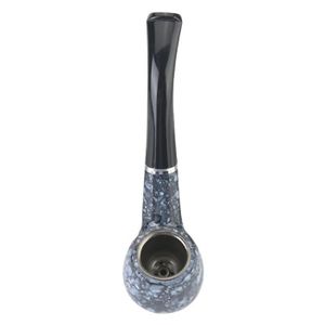 PIPE Qiilu Pipe à tabac Imitant l'outil de cigarette de tabac de tête ronde de tuyau de tabac de résine de grain de marbre pour pipe