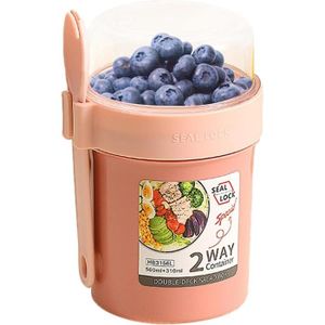 RPEIXYA Pot à déjeuner - 900 ml - Gobelet pratique à emporter - Gobelet à  yaourt à emporter - Convient au congélateur, au micro-ondes, pp, 95 mm