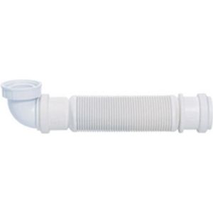 SIPHON DE LAVABO Siphon de lavabo extra-plat SENZO sans garde d'eau - WIRQUIN - D32 - Débit 38,4 L/mn - Blanc - Plastique