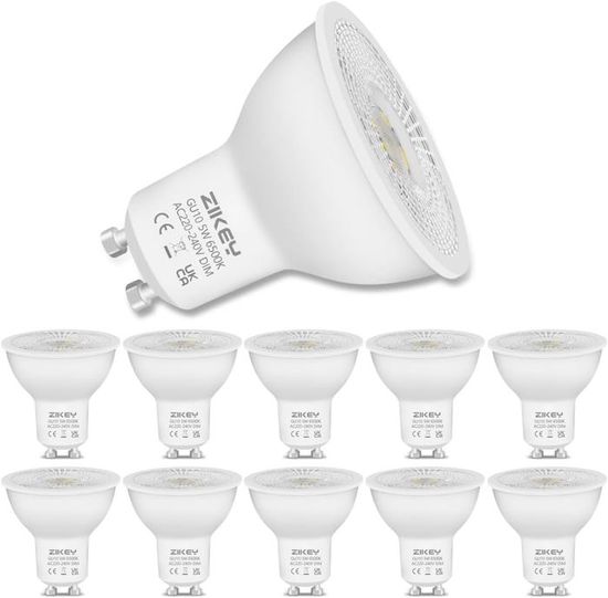 Ampoule LED GU10 Dimmable, 5W Équivalent 50W, Lumière Blanc Froid 6500K — free download