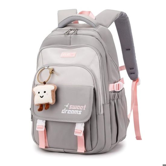 Amythe Cartable Fille Primaire 36L Kawaii Avec Pendentif - Sac École Nylon Léger Imperméable 9-18 Ans