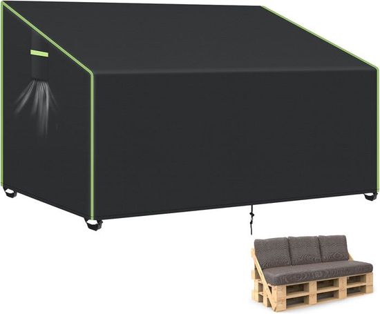 Climecare Housse De Protection Pour Chaise De Plage, Tissu Oxford 600D, Housse De Protection Résistante à L'hiver Avec Revêtement En PVC Durable, Stable, Imperméable, Gris (135 X 105 X 175/140 Cm