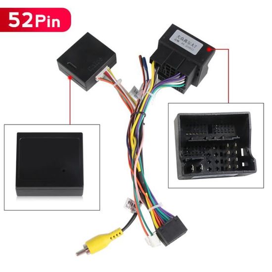 Le câble 52 pin peut boîte de Navigation multimédia pour voitures, lecteur DVD, Radio, CANBUS