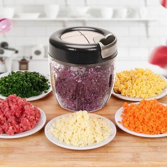 Hachoir à Viande 3 L 300 W - Bol Acier Inox, 3 Vitesses, Pour Légumes, Fruits, Viande - 8