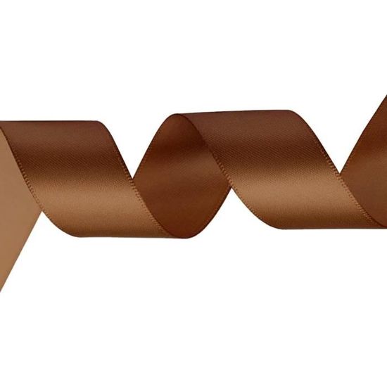 Ruban Satin Marron Chutney 3,8cm - Double Face 45,7m Pour Emballage Et Artisanat