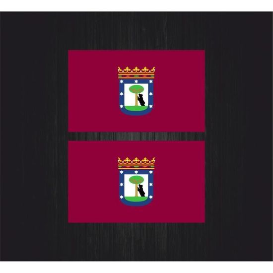 2x Autocollant Sticker Voiture Drapeau Madrid Achat Vente Stickers Cdiscount