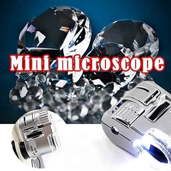 Microscope Pour Téléphone 60x - Loupe LED Avec Lumière UV Anti-contrefaçon - Clip Universel Pour Smartphones
