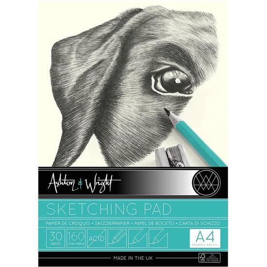 ASHTON ET WRIGHT - A4 Classique Ivoire Croquis Coussin - 160gsm Papier