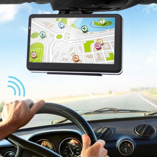 7 pouces HD Navigateur voiture à écran tactile portatif 256 Mo, 8 Go navigation GPS FM Bluetooth