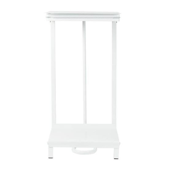 Support De Sac Poubelle Jantex Acier Blanc Avec Couvercle Pédale - 880x430x330 Mm