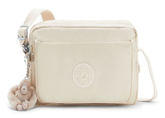 Kipling Basic Plus Abanu Crossbody M Signature Beige Embossed | Buy