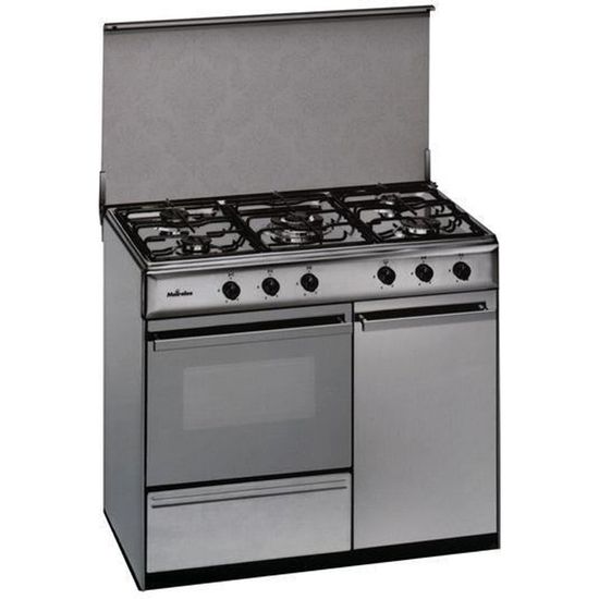 Cuisiniere Au Gaz Butane Meireles 90 Cm 114 L Inox Blanc Achat Vente Cuisiniere Piano Cdiscount