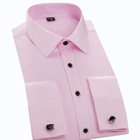 Chemise Homme Mariage Col Francaise Mode Chemise Unie Manches Longues Rose Achat Vente Chemise Chemisette Cdiscount