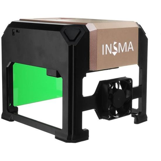 INSMA 3000mW Graveur Laser Gravure Machine USB Imprimante Engraving Marquage Logo DIY