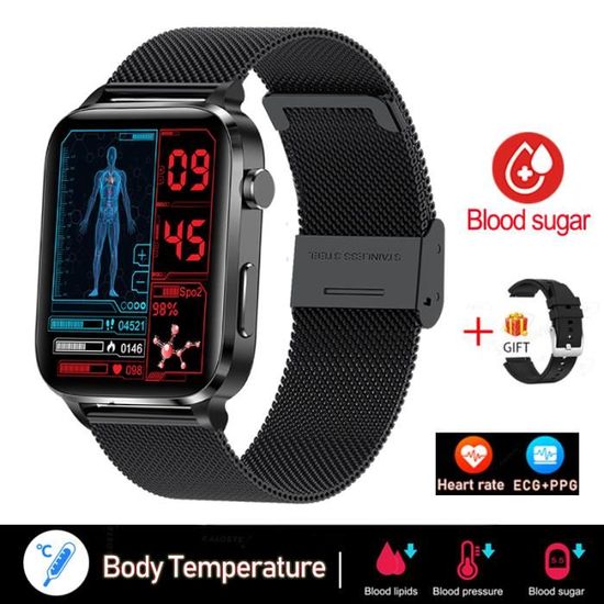 RUMOCOVO® Montre connectée sportive, sans douleur, Non invasive, pour hommes et femmes, S16