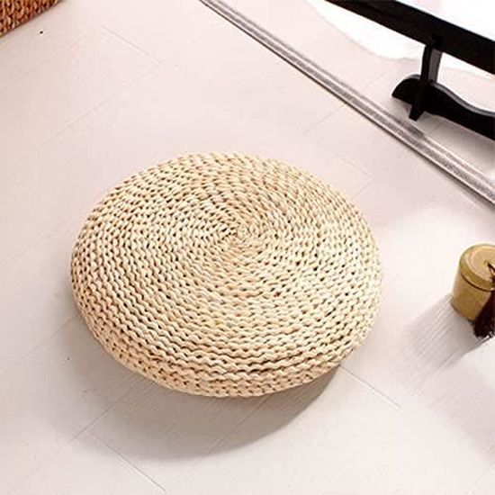 COSMEVIVI Coussin Religieux Brodé Pour Bol Chantant Bouddha Tapis Rond Pour Et Décoration Support Léger Et Résistant Moyenne Orange