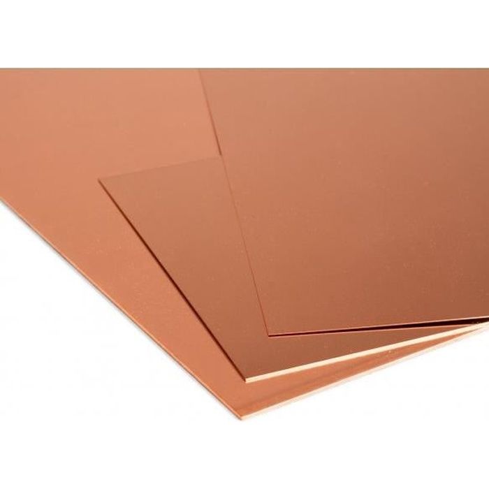 Plaque En Cuivre 2mm - Feuille De Cuivre 30x30cm Pour Bricolage Et Création