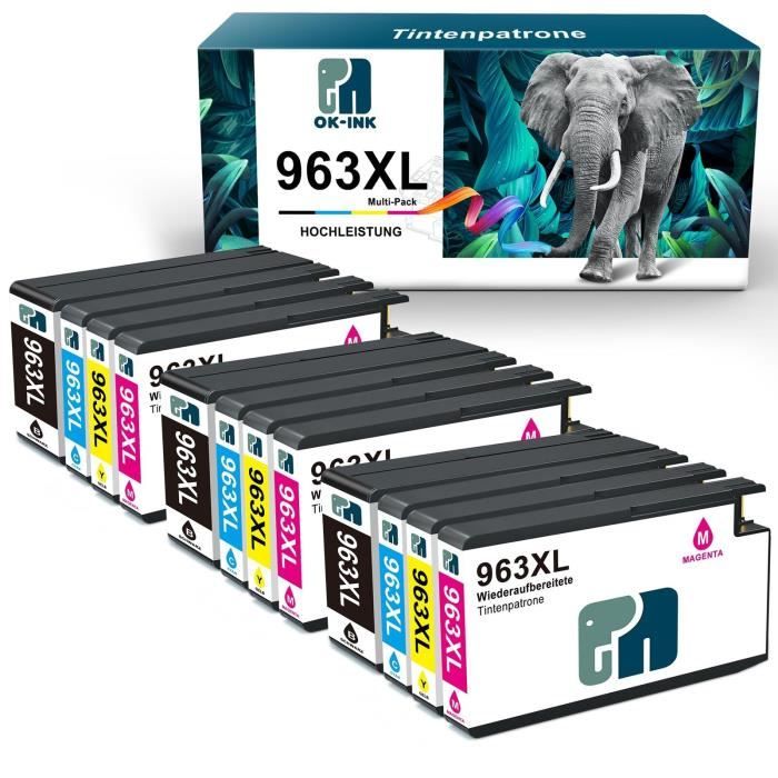 Topkolor 963 XL Cartuchos De Impresora Remanufacturado Compatibles Con HP 963XL Multipack HP OfficeJet Pro 9010 9010e 9012 9012e 9014 9014e 9015 9015e 9016 9016e 9018 9019 9020 9020e 9022e 9025 9025e