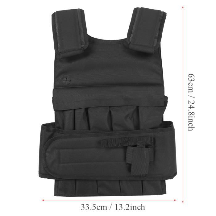 ZER Gilet lesté réglable Entraînement de musculation Exercice de fitness Running Accessoire de sport