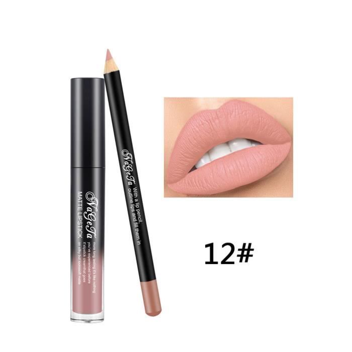 ROUGEALEVRES Foggy Face Velvet Liquid Matte Lip Gloss Combinaison de crayons à lèvres 2 pièces BDD90815085L _zi6282