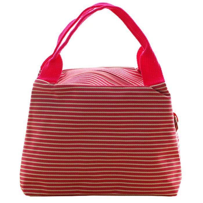 Simple déjeuner sac fourre-tout Déjeuner titulaire sac Lunch box, rose rouge
