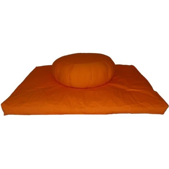 Set Zafu + Zabuton confort plus Orange/safran