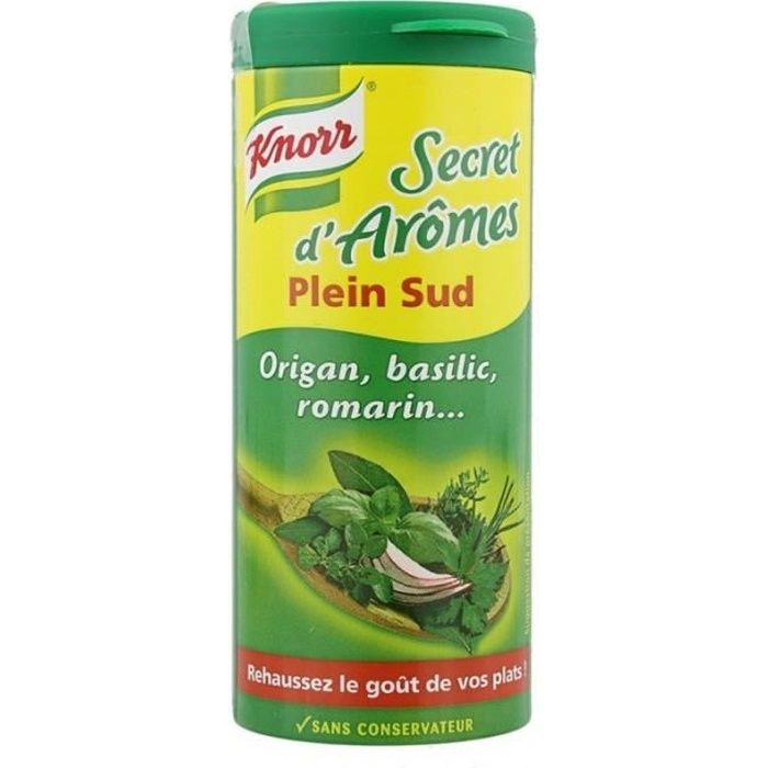 Knorr Secret d’Arômes Plein Sud Origan Basilic Romarin 60g (lot de 3)