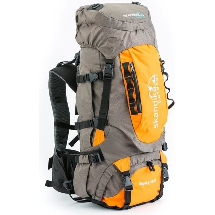 skandika Bogong 45+10 - Sac à dos trekking randonnée - gris-orange