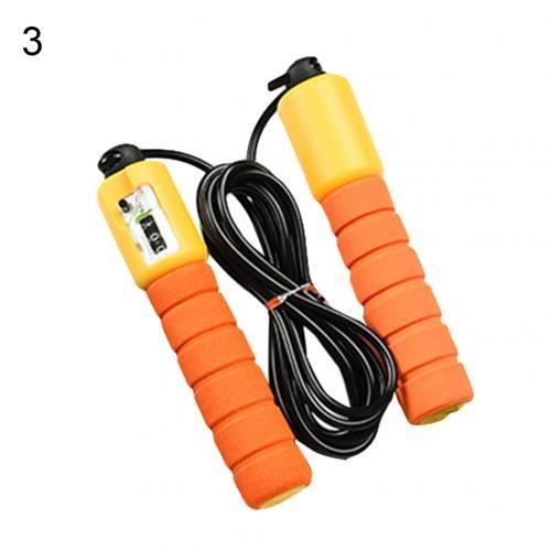 Corde à sauter électronique réglable exercice aérobique compteur électronique Fitness Sport comptag - Modèle: Orange - HSJSTSA06733