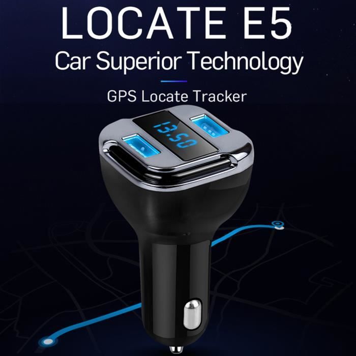 【GPS POUR LE POSITIONNEMENT】Véhicule GPS Tracker Locator Dispositif de suivi en temps réel Double chargeur USB Voltmètre_gt7447