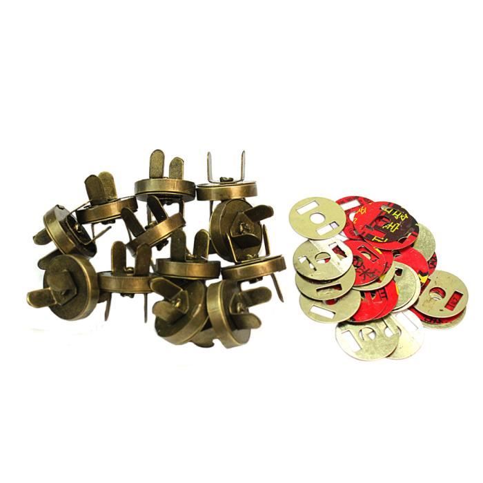 12 Sets Fermoirs Magnétique Aimant Rond pr Sac Couture Bourse Attache Dia.18mm