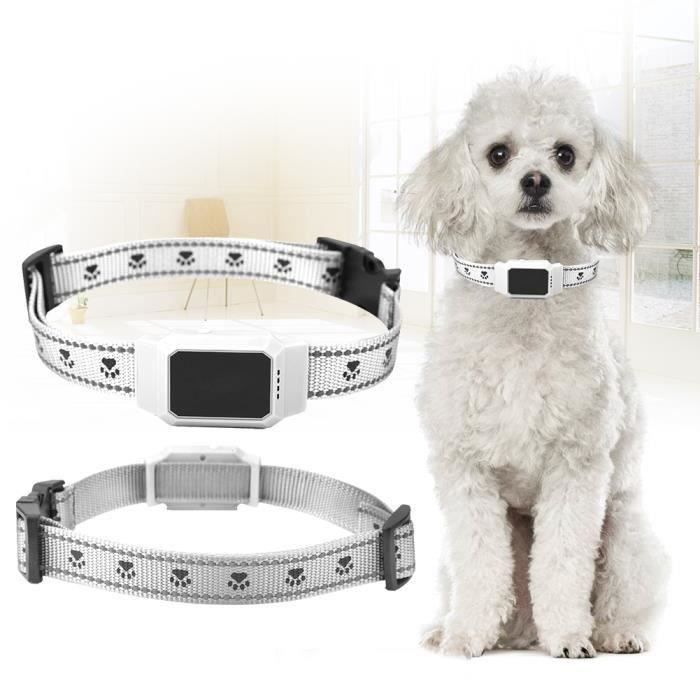 BK compagnie GPS étanche Tracker Chien Suivi en temps réel du collier Recherche de repère de sécurité (blanc) -LAF