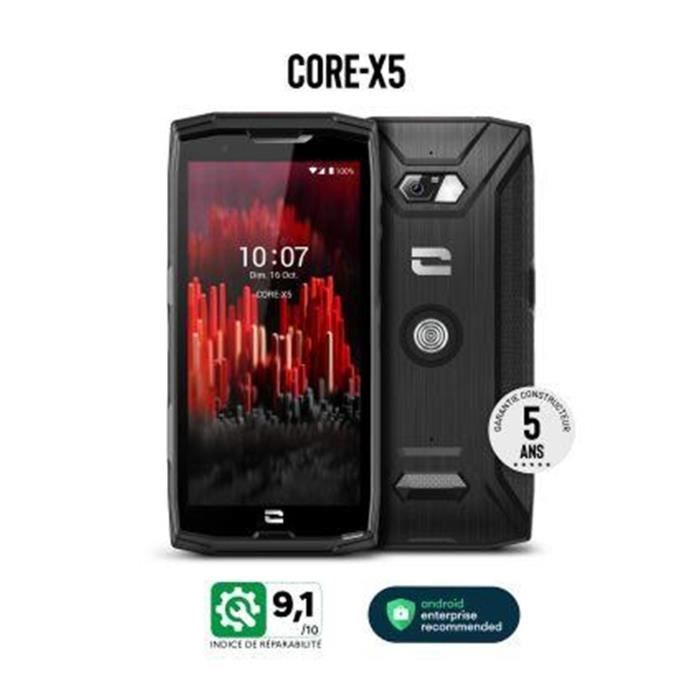 Smartphone Core-X5 Crosscall Noir 64 Go + Carte Micro SD 256 Go