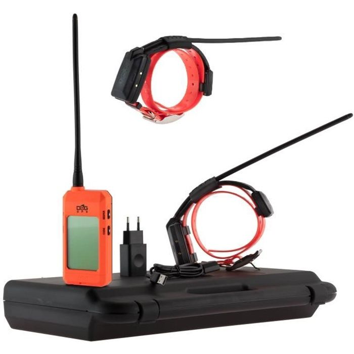 Système de repérage GPS pour chien sans abonnement DOGTRACE X20 orange fluo - 2 chiens Multicolore