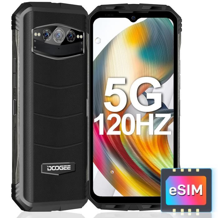 Telephone Portable Robuste DOOGEE V30 eSIM Smartphone SONY® Caméra 15Go+256Go 10800mAh Grande batterie Carte T-Flash 2To - Noir