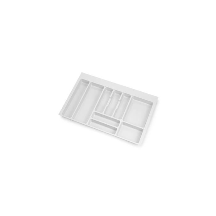 Range-couvert Optima pour tiroir de cuisine Vertex / Concept 500 - module 800 mm - Panneau 16 mm - Plastique - Blanc
