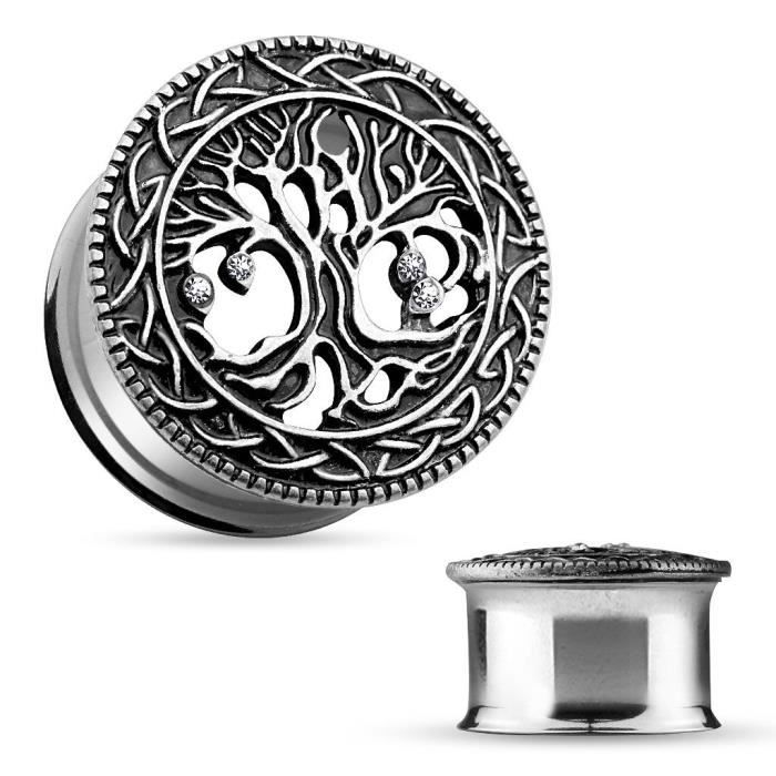 Piercing tunnel oreille arbre de vie (10 mm)