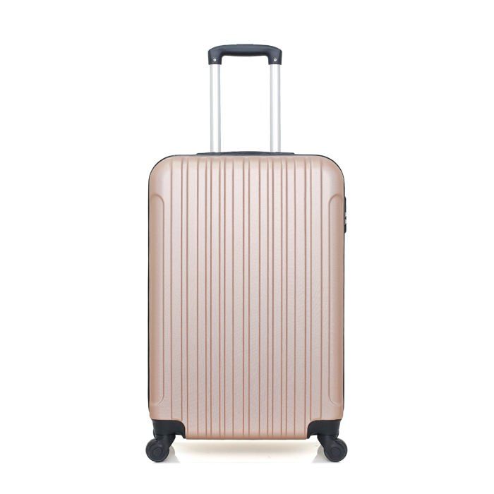 HERO – VALISE WEEK-END - ABS – 65cm – 4 roues – ALPES – ROSE DORE