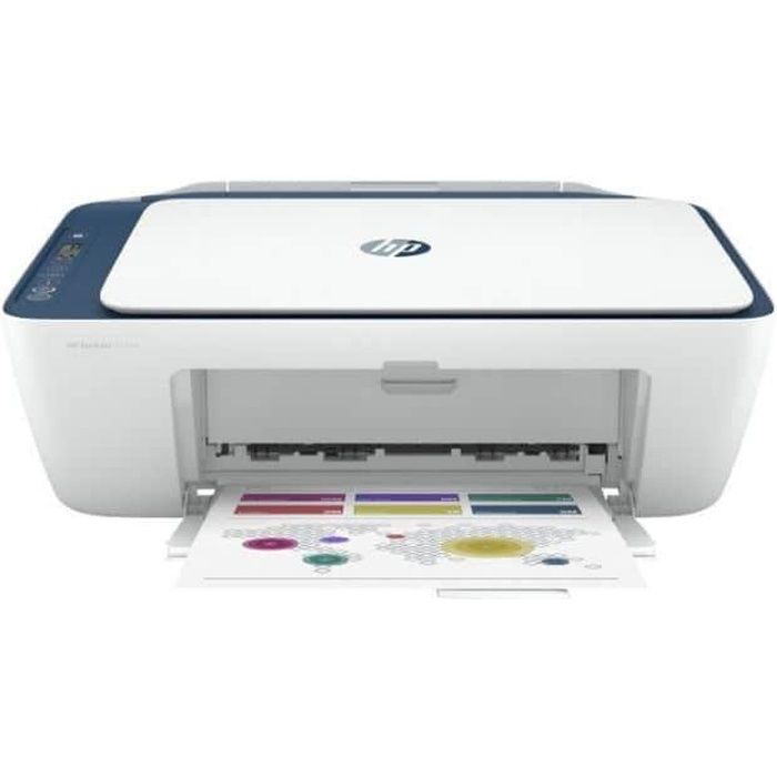 Imprimante jet d'encre Hp Deskjet 2721e cartouches incluse WIFI Bluetooth multifonction scanner informatique bureau