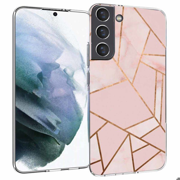 Coque Samsung Galaxy S22 Plus Design Rose Graphique blanc iMoshion