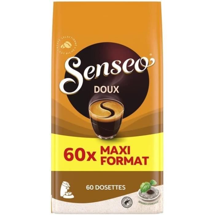 LOT DE 3 - SENSEO - Doux Café dosettes Compatibles Senseo - paquet de 60 dosettes