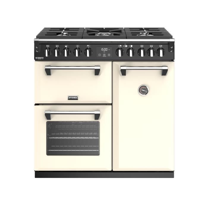 Stoves Richmond S900 DF DeLuxe, Range cooker, Crème, Rotatif, En haut devant, Cuisinière à gaz, Gaz naturel